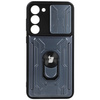 Etui Bizon Case Camshield Card Slot Ring do Samsung Galaxy S23 Plus, szare
