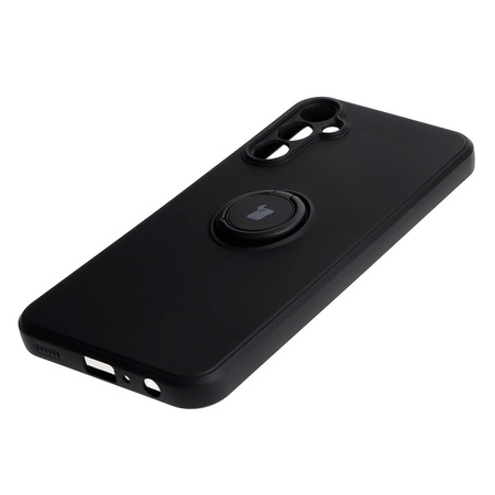 Etui Bizon Case Silicone Ring Sq do Galaxy A24, czarne