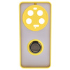 Etui z uchwytem na palec Bizon Case Hybrid Ring do Xiaomi 13 Ultra, przydymione z żółtą ramką