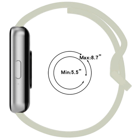 Pasek Bizon Strap Watch Silicone do Galaxy Fit 3, jasnozielony