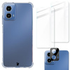 Etui + 2x szkło + obiektyw Bizon Case Clear Pack do Motorola Moto G34 5G, przezroczyste