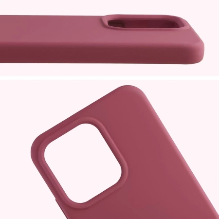 Silikonowe etui Bizon Soft Case do Oppo Reno 14, ciemnofioletowe
