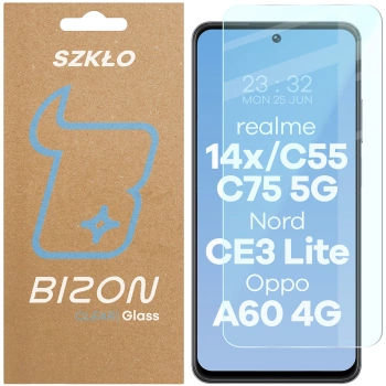 Szkło hartowane Bizon Glass Clear 2 do Realme C55 / OnePlus Nord CE 3 Lite