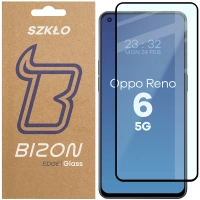 Szkło hartowane Bizon Glass Edge do Oppo Reno 6 5G, czarne