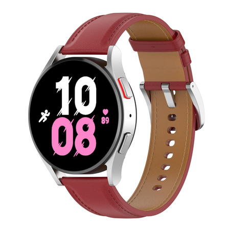 Pasek Bizon Strap Watch Casual do Galaxy Watch FE/7/6/6 Classic/5/5Pro/4/4 Classic, czerwony