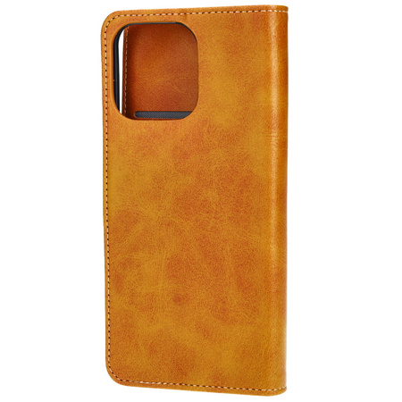 Etui z klapką Bizon Case Pocket do iPhone 15 Pro Max, brązowe