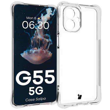 Elastyczne etui Bizon Case Salpa do Motorola Moto G55 5G, przezroczyste