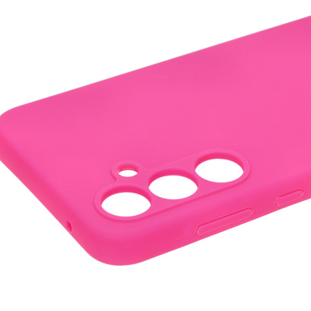 Silikonowe etui Bizon Soft Case do Galaxy A35 5G, neonowo-różowe