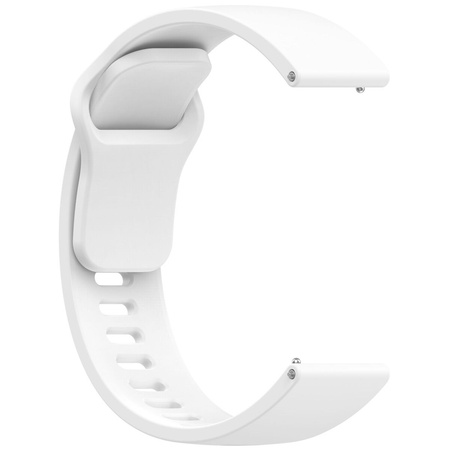 Pasek silikonowy do smartwatcha, Bizon Strap Watch Silicone Pro H, Quick Release 22 mm, biały