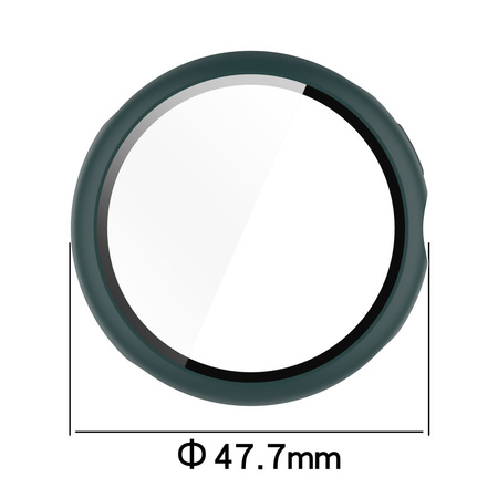 Etui ze szkłem do zegarka Bizon Case Watch Adamo do Google Pixel Watch 3 45mm, zielone