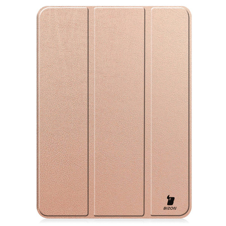 Etui Bizon Case Tab Croc do Oppo Pad Neo, różowozłote