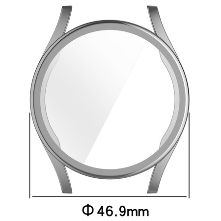 Etui Bizon Case Watch Felipe do Galaxy Watch 7 44 mm, srebrne