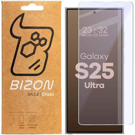 Elastyczne szkło hybrydowe Bizon Glass Mule do Galaxy S25 Ultra