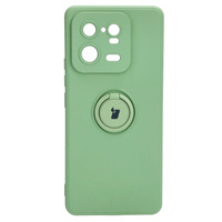 Etui Bizon Case Silicone Ring Sq do Xiaomi 13 Pro, jasnozielone