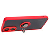 Etui z uchwytem na palec Bizon Case Hybrid Ring do Oppo A78 4G, przydymione z czerwoną ramką