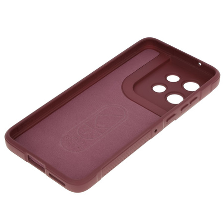 Pancerne etui Bizon Case Tur do Motorola Edge 50 Neo/60 Neo, burgundowe