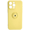 Etui Bizon Case Silicone Ring Sq do Apple iPhone 15 Pro Max, żółte