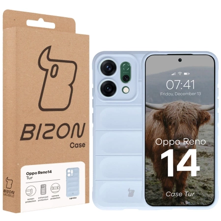 Pancerne etui Bizon Case Tur do Oppo Reno 14, jasnoniebieskie