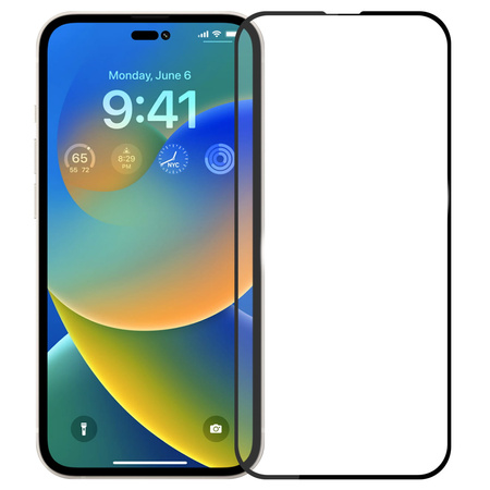Szkło hartowane Bizon Glass Edge do iPhone 14 Pro Max, czarne