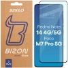 Szkło hartowane Bizon Glass Edge Duo do Xiaomi Redmi Note 14 4G / 5G / POCO M7 Pro 5G, czarna ramka, 2 sztuki