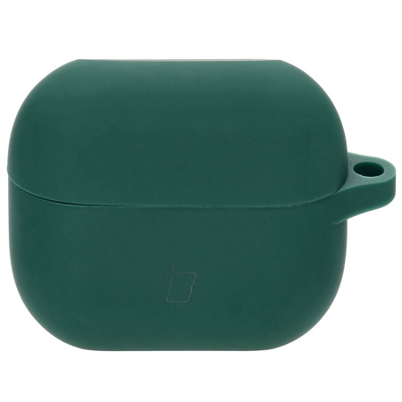 Silikonowe etui z karabińczykiem Bizon Case Headphone Silicone do Galaxy Buds 3/3 Pro/3 FE, ciemnozielone
