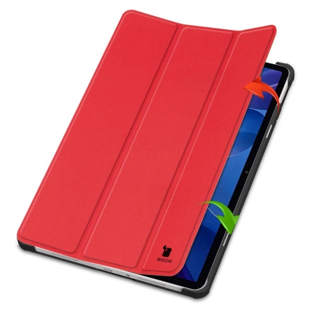 Etui z klapką Bizon Case Tab Croc do Xiaomi Redmi Pad 2, czerwone