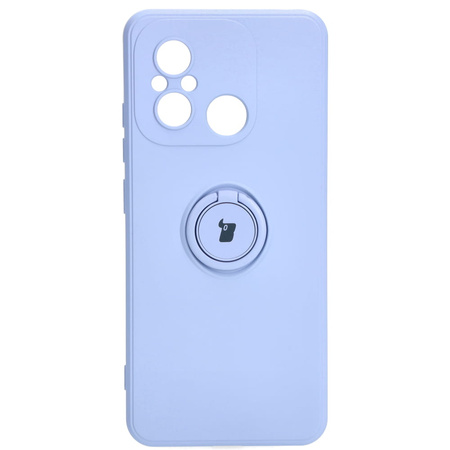 Etui Bizon Case Silicone Ring Sq do Xiaomi Redmi 12C, jasnofioletowe