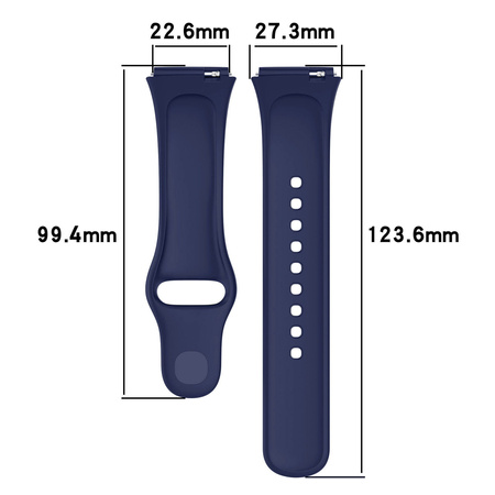 Pasek Bizon Strap Watch Dots do Xiaomi Redmi Watch 3 Active, granatowy