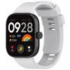 Pasek Bizon Strap Watch Silicone B do Redmi Watch 4 / Xiaomi Smart Band 9 Pro / 8 Pro, jasnoszary