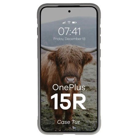 Pancerne etui Bizon Case Tur do OnePlus 15R, jasnoszare