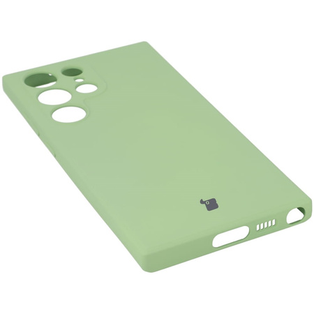 Etui Bizon Case Silicone Sq do Samsung Galaxy S23 Ultra, jasnozielone