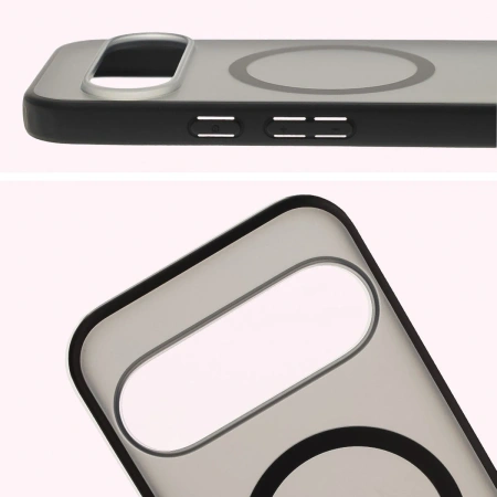 Etui z pierścieniem magnetycznym + szkło hartowane Bizon MatteO Pack do Google Pixel 10 / 10 Pro, przydymione-czarne