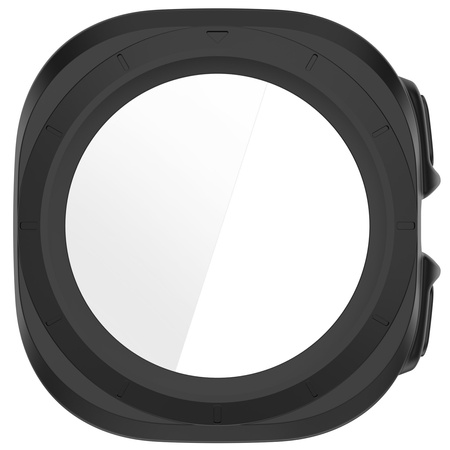 Etui ze szkłem do zegarka Bizon Case+Glass Watch do Galaxy Watch Ultra 2 / 1, matowo czarne