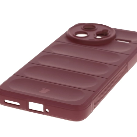 Pancerne etui Bizon Case Tur do Xiaomi Poco F7 Ultra, burgundowe