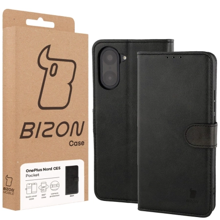 Etui z klapką Bizon Case Pocket do OnePlus Nord CE5 5G, czarne
