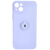 Etui Bizon Case Silicone Ring Sq do Apple iPhone 15 Plus, jasnofioletowe