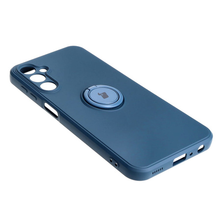 Etui Bizon Case Silicone Ring Sq do Galaxy A24, granatowe