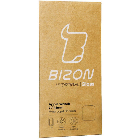 Folia hydrożelowa na ekran Bizon Glass Watch Hydrogel Duo, Apple Watch 8/7 41mm, 2 sztuki