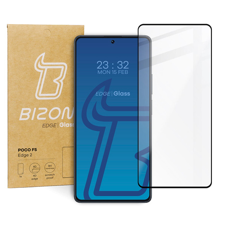 Szkło hartowane Bizon Glass Edge 2 do POCO F5, czarne