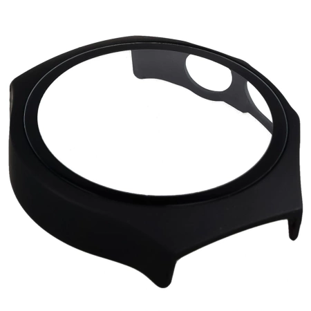 Etui ze szkłem do zegarka Bizon Case Watch Adamo do Huawei Watch 5 42 mm, matowe czarne