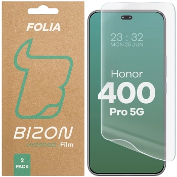 Folia hydrożelowa na ekran Bizon Glass Hydrogel Front Duo do Honor 400 Pro, 2 sztuki