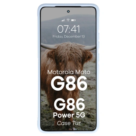 Pancerne etui Bizon Case Tur do Motorola Moto G86 5G / G86 Power 5G, jasnoniebieskie