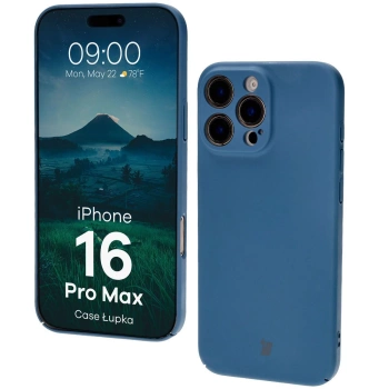 Etui Bizon Case Łupka do iPhone 16 Pro Max, niebieskie