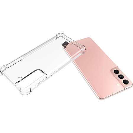 Etui + 2x szkło + obiektyw Bizon Case Clear Pack do Galaxy S21 FE, przezroczyste