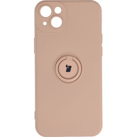 Etui Bizon Case Silicone Ring Sq do iPhone 14 Plus, jasnoróżowe