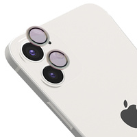 Szkło na aparat z aplikatorem Bizon Glass Snap Lens do iPhone 12 / 12 Mini / 11, 1 zestaw, srebrna ramka