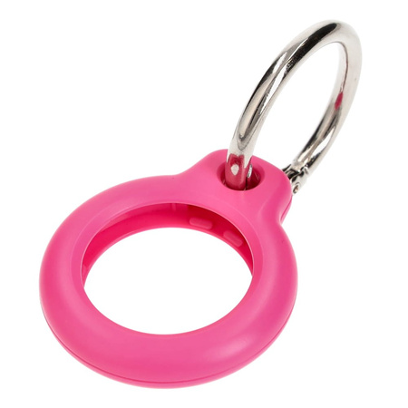 Etui Bizon Case Locator Keychain do Apple AirTag, różowe