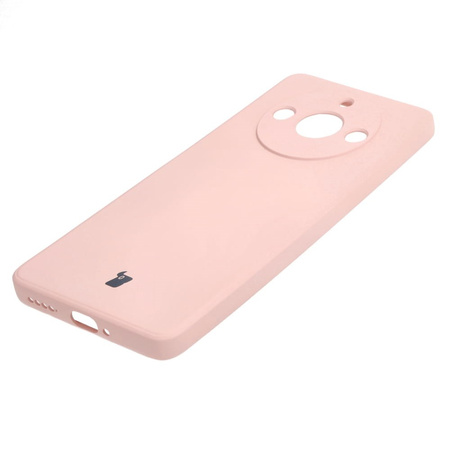 Etui Bizon Case Silicone Sq do Realme 11 Pro / 11 Pro+, jasnoróżowe