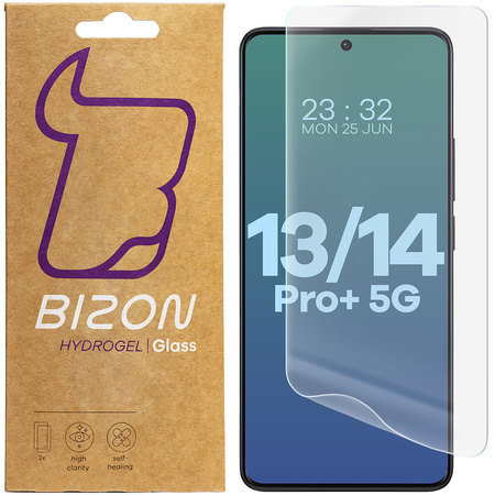 Folia hydrożelowa na ekran Bizon Glass Hydrogel Front do Redmi Note 13 Pro+ 5G / 14 Pro 5G / 14 Pro+ 5G, 2 sztuki