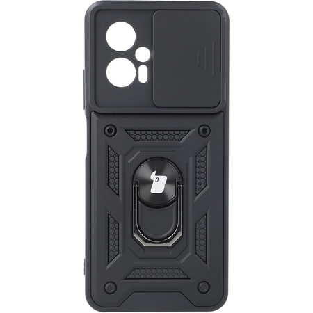 Etui Bizon Case CamShield Ring do Xiaomi Poco X4 GT, czarne